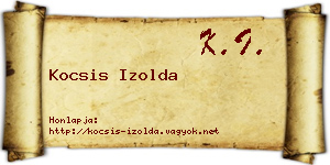 Kocsis Izolda névjegykártya